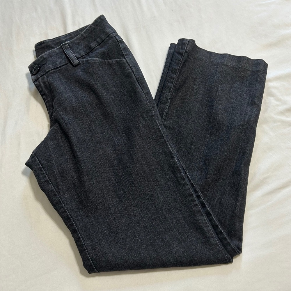 Lee Modern Series Curvy Fit Straight Leg Jeans Charcoal Gray Size 6 Medium‎